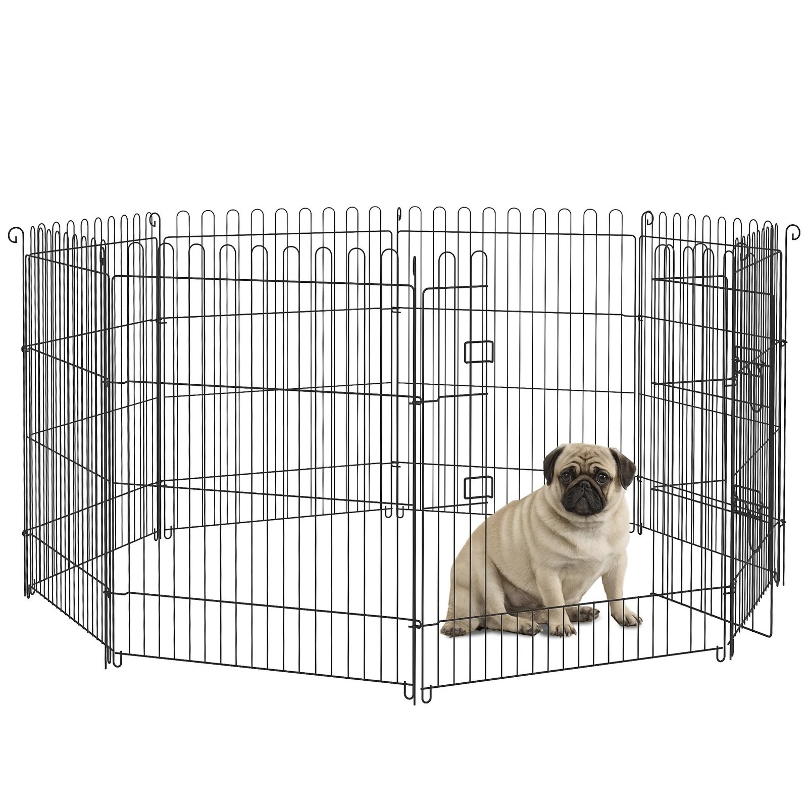 30inch 8-Panel Octagon Pet Exercise Playpen Crate Foldable Dog Cage Pen Puppy Kennel, Black 30inch 8-Panel Octagon Pet Exercise Playpen Crate Foldable Dog Cage Pen Puppy Kennel, Black