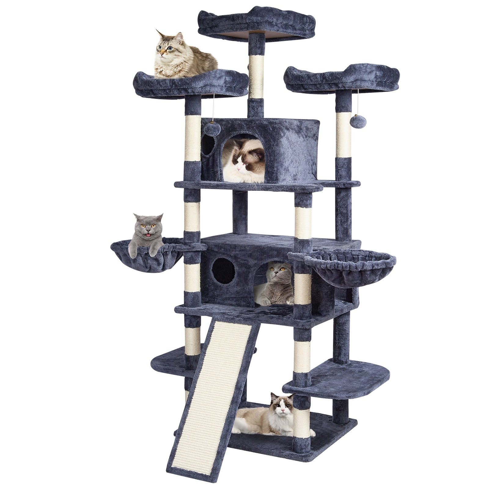 Cat Tree Tower 68.5 inch with Condos & Scratching Posts Cat Tree Tower 68.5 inch with Condos & Scratching Posts - Image 6