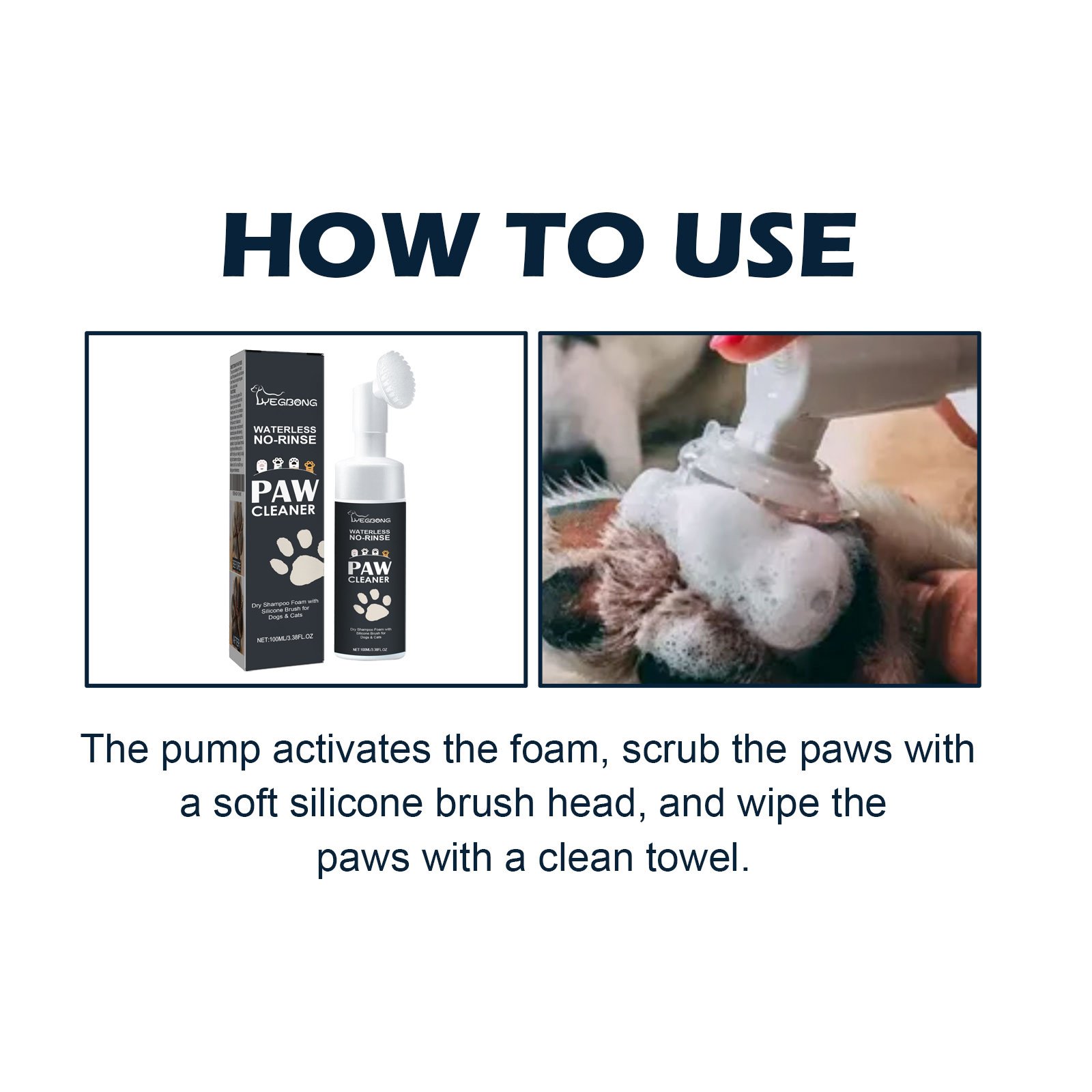 Yegbong Pet Paw Cleaner Foam with Brush Yegbong Pet Paw Cleaner Foam with Brush - Image 2
